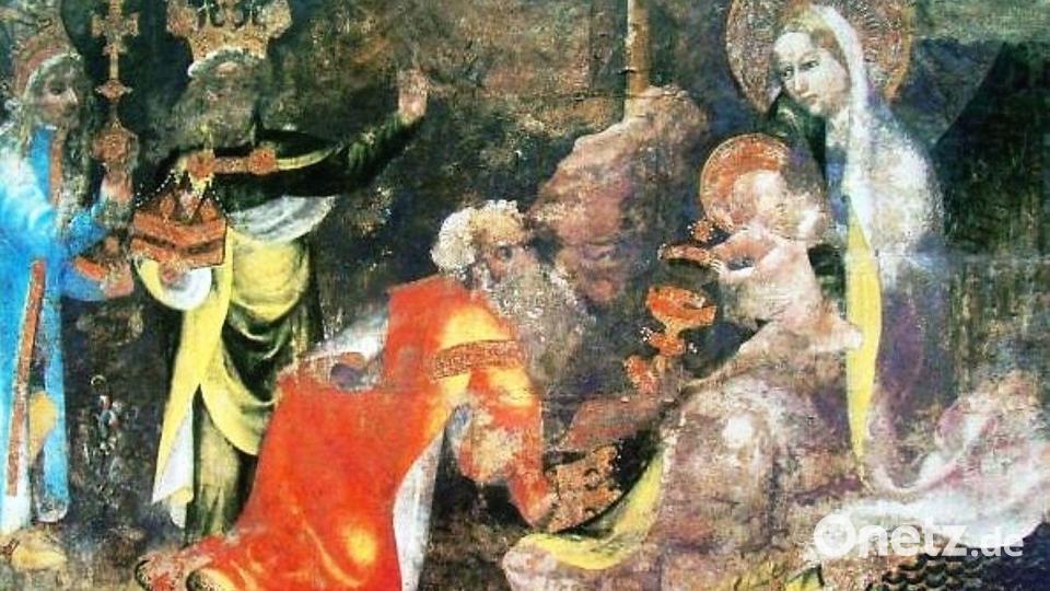 Eine der ältesten Dreikönigs-Darstellungen befindet sich im Prager Dom. Das Fresko überstand die „ Bilderstürme“ der kalvinistischen Zeit. Archivbild: cr