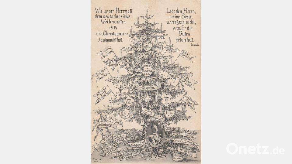 Während des Ersten Kriegs wurden Weihnachtskarten gezielt zur Propaganda verwendet. Bild: exb
