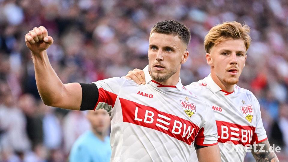 Matchwinner: Ermedin Demirovic (l.) war gegen Stavanger in Torlaune. Bild: Harry Langer/dpa