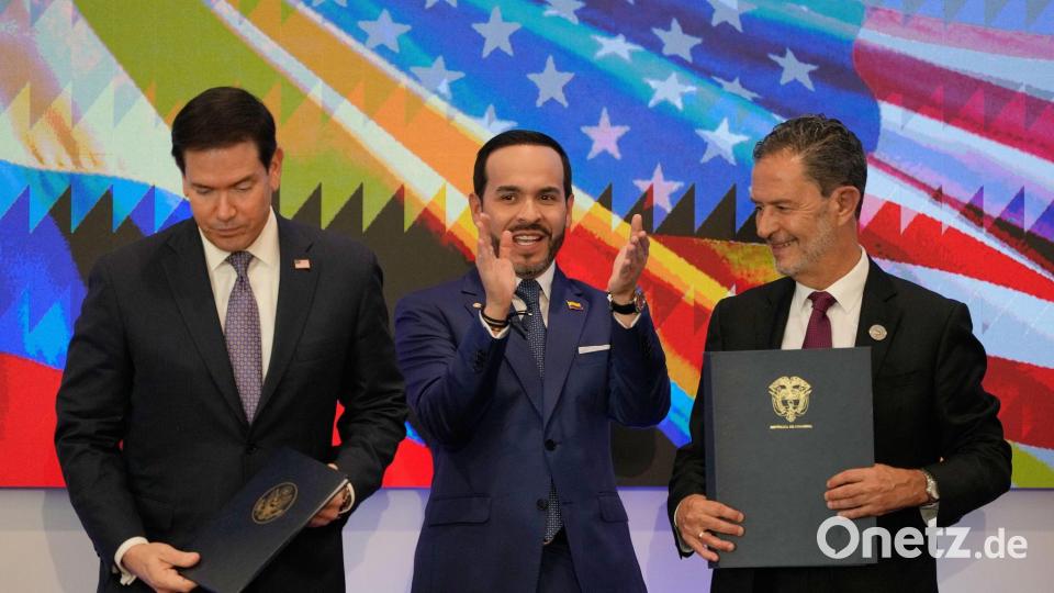US-Außenminister Rubio warnt den Iran vor weiteren Angriffen. Bild: Fernando Vergara/AP Pool/dpa
