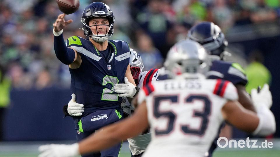 Seattles Ersatz-Quarterback Drew Lock machte seine Sache ordentlich. Bild: Stephen Brashear/AP/dpa
