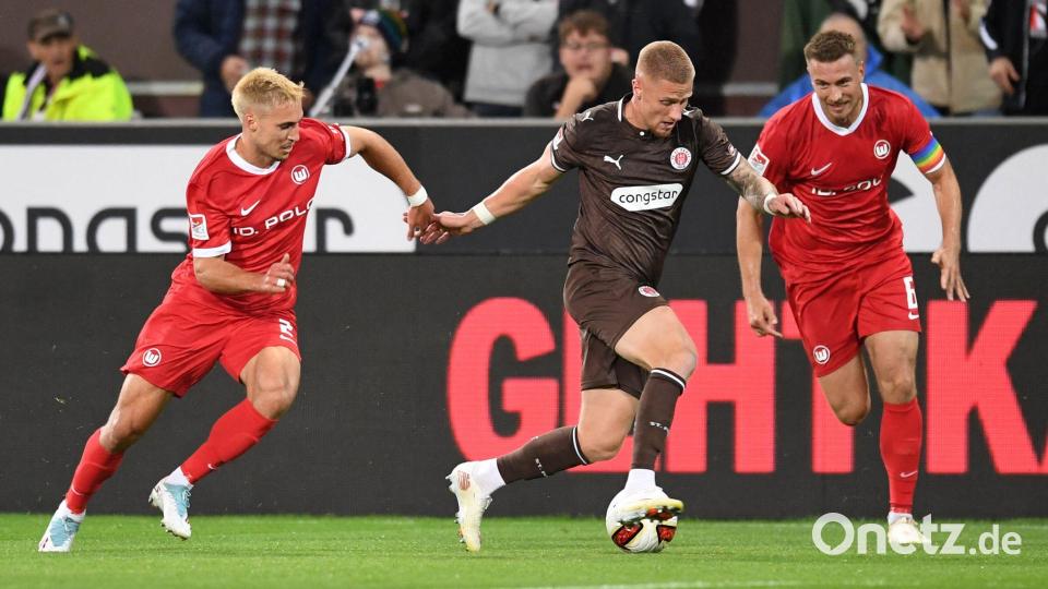 Viel Tempo, viel Unterhaltung: der FC St. Pauli und der VfL Wolfsburg boten einiges. Bild: Daniel Bockwoldt/dpa
