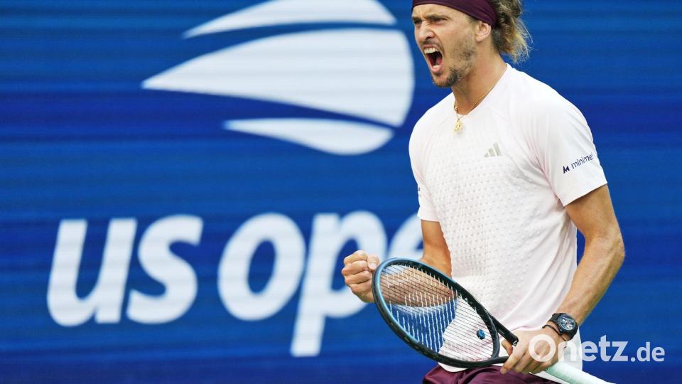 Alexander Zverev feiert seinen Finaleinzug. Bild: Kirsty Wigglesworth/AP/dpa
