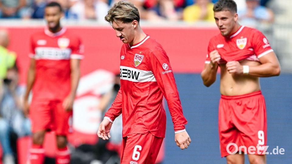 Angelo Stiller musste angeschlagen vom Platz. Bild: Uwe Anspach/dpa