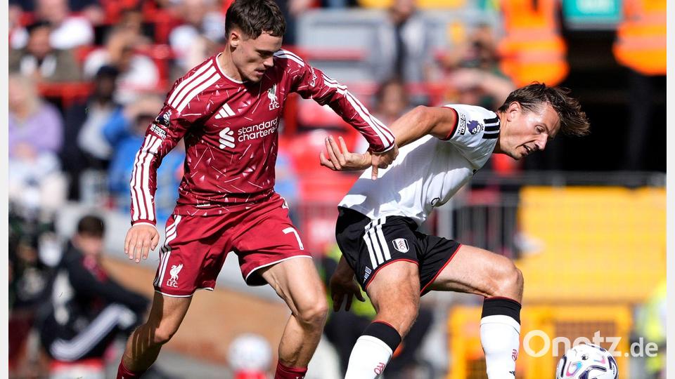 Gegen den FC Fulham erlebte Nationalspieler Florian Wirtz mit dem FC Liverpool erneut eine Enttäuschung. Bild: Peter Byrne/PA Wire/dpa
