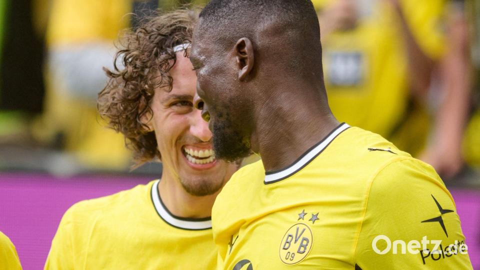 Fábio Silva (l) und Serhou Guirassy verstehen sich auf dem Platz prächtig. Bild: Bernd Thissen/dpa