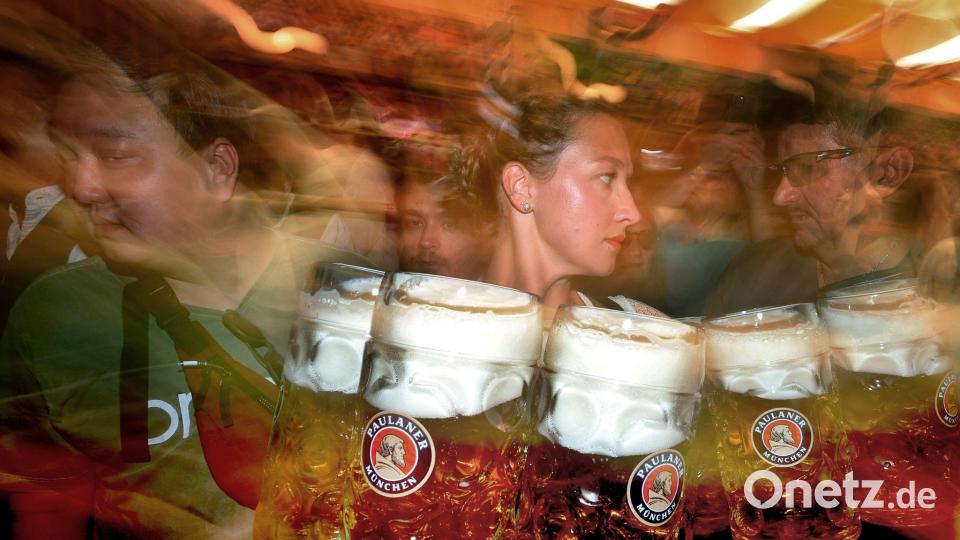 An die sieben Millionen Liter Wiesnbier werden voraussichtlich getrunken. Archivbild: Karl-Josef Hildenbrand/dpa