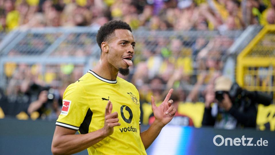 Felix Nmecha hatte nach seiner Einwechslung Grund zur Freude. Bild: Bernd Thissen/dpa