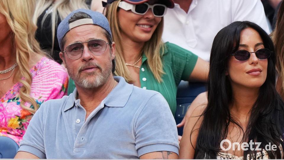 Schauspieler Brad Pitt verfolgte das Finale auf der Tribüne. Bild: Kirsty Wigglesworth/AP/dpa