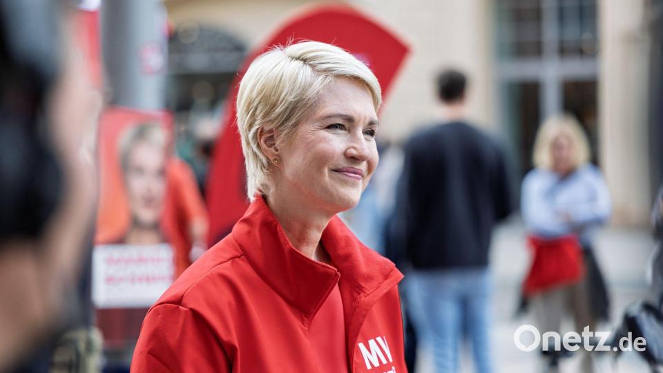 Die CDU muss fürchten, im Duell von SPD-Ministerpräsidentin Manuela Schwesig mit der AfD auf der Strecke zu bleiben. Bild: Markus Scholz/dpa