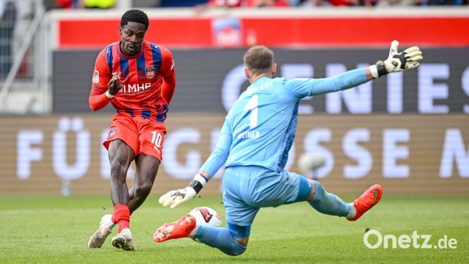 Christian Conteh brachte Schwung in das Heidenheimer Spiel. Bild: Harry Langer/dpa