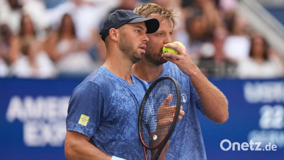 Das deutsche Tennis-Doppel Tim Pütz (l) und Kevin Krawietz verpasste den ersten gemeinsamen Titel. Bild: Kirsty Wigglesworth/AP/dpa