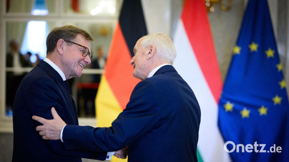 Wadephul trifft Ungarns Staatspräsidenten Baka in Budapest Bild: Bernd von Jutrczenka/dpa