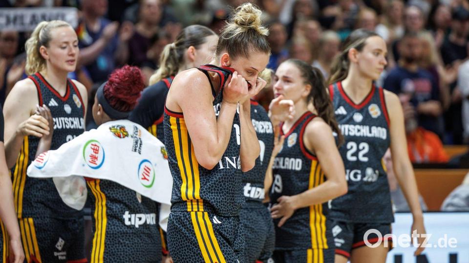 Die deutschen Basketballerinnen haben das Spiel um Platz drei bei der Heim-WM in Berlin verloren. Bild: Andreas Gora/dpa