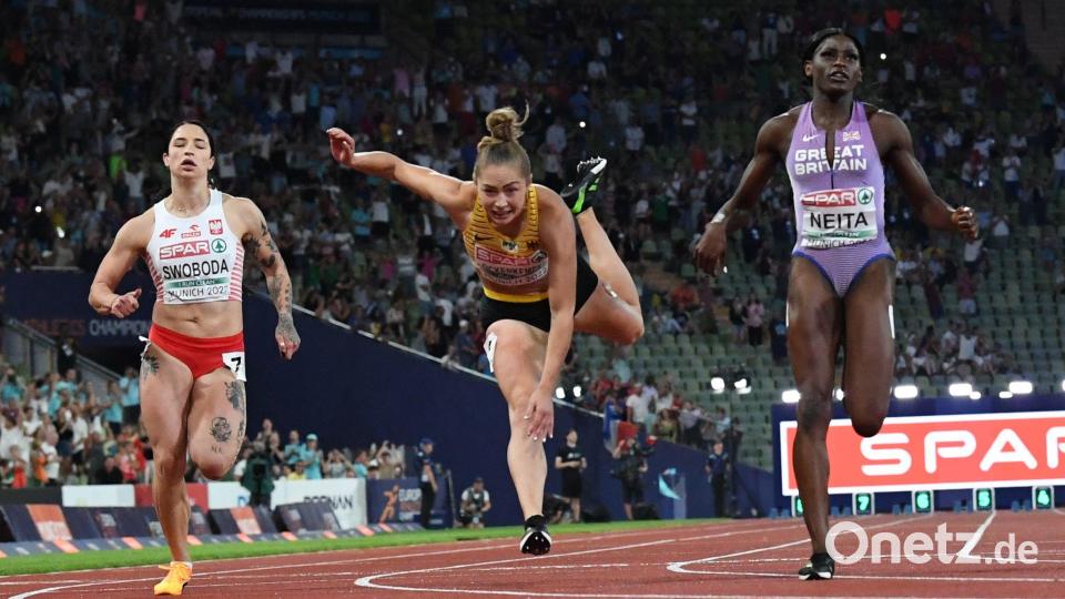 Gina Lückenkemper war einer der Stars bei der Leichtathletik-EM 2022. (Archivbild) Bild: Sven Hoppe/dpa