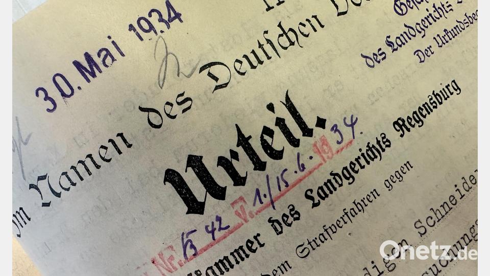 Das Urteil gegen den Angeklagten wurde im Namen des Volkes gesprochen. Bild: Staatsarchiv Amberg