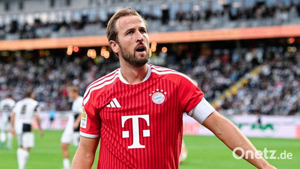 Harry Kane steht vor seinem 100. Bundesliga-Tor. (Archivbild) Bild: Uwe Anspach/dpa