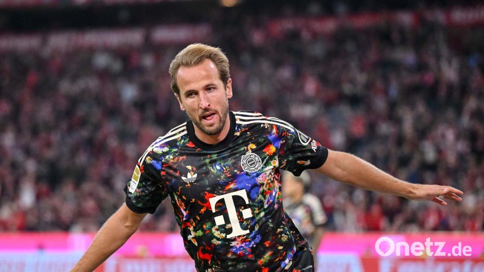 Harry Kane knackt die 100-Tore-Marke in der Bundesliga. Bild: Harry Langer/dpa