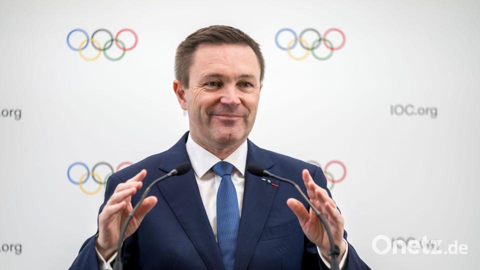 UCI-Präsident David Lappartient ist in der GPS-Frage im Streit mit den Teams. (Archivbild) Bild: Fabrice Coffrini/Pool AFP/AP/dpa