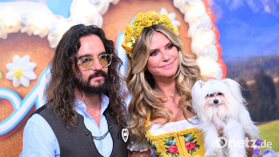 Model Heidi Klum - hier mit Ehemann Tom Kaulitz - hat bereits zum zweiten Mal zum „HeidiFest“ geladen. Bild: Felix Hörhager/dpa