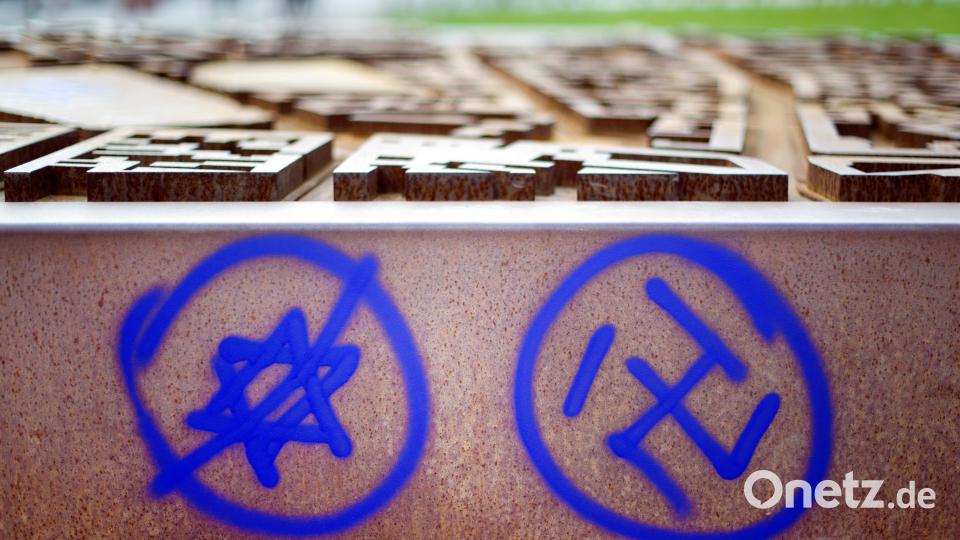 Es ist nicht immer offene Gewalt, es sind auch solche Schmierereien. Antisemitismus und Israelhass sind weiter auf dem Vormarsch. Symbolbild: Daniel Reinhardt