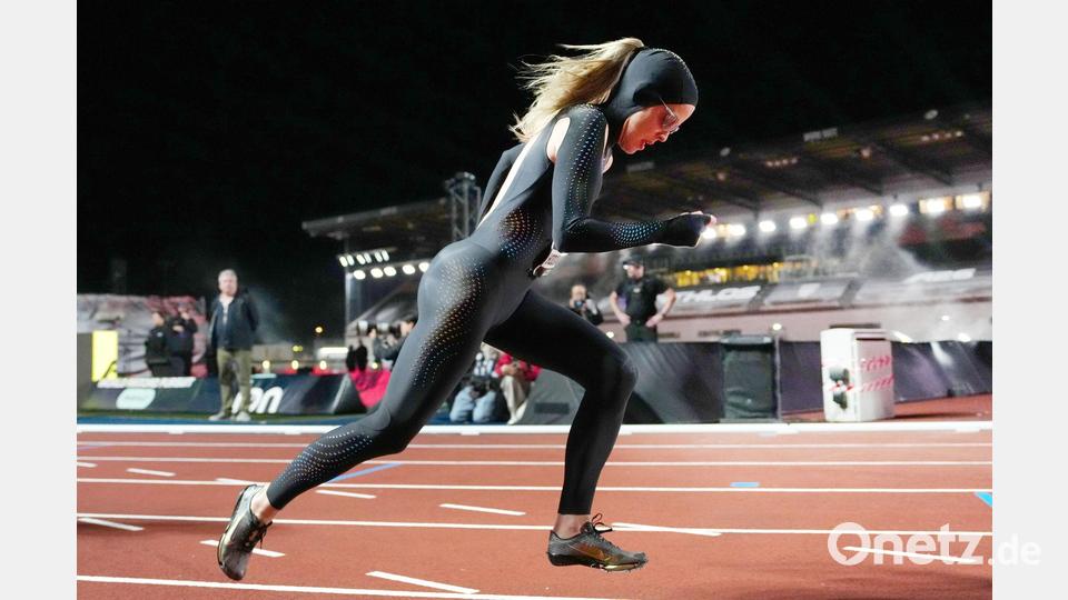 Keely Hodgkinson sorgte mit ihrem Outfit für Schlagzeilen. Bild: Bradley Collyer/PA Wire/dpa