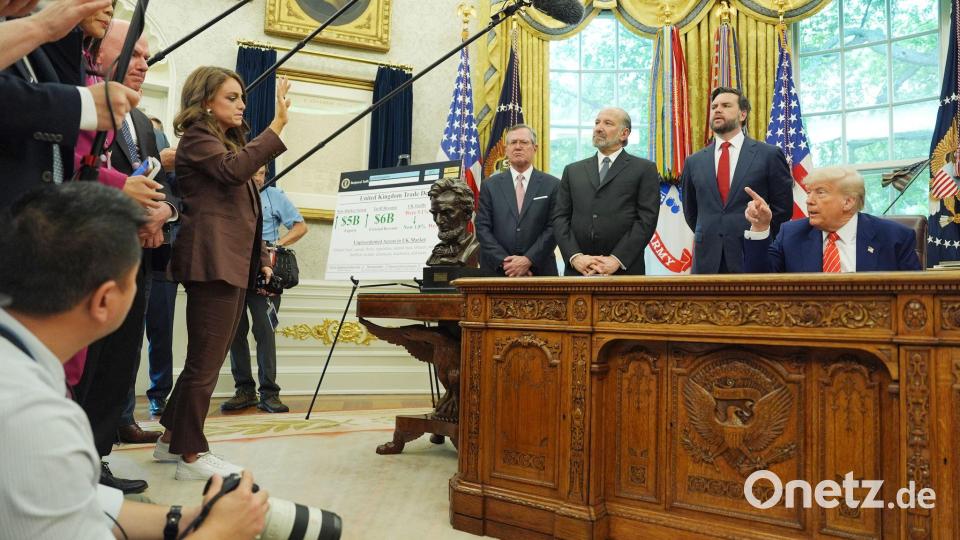 Trump wirft den betroffenen Medien Falschnachrichten vor. (Archivbild) Bild: Evan Vucci/AP/dpa