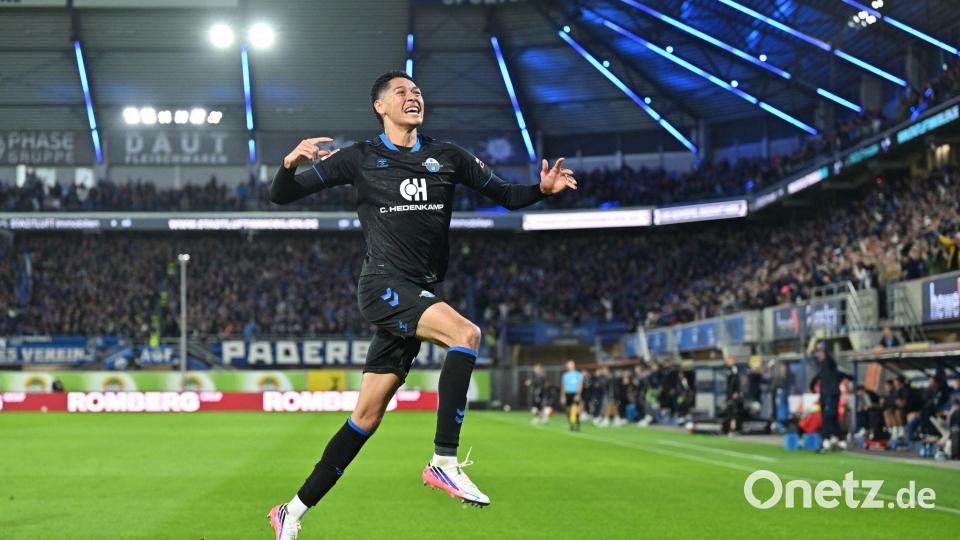 Santiago Castaneda erzielte den ersten Saisontreffer für den SC Paderborn. Bild: Swen Pförtner/dpa