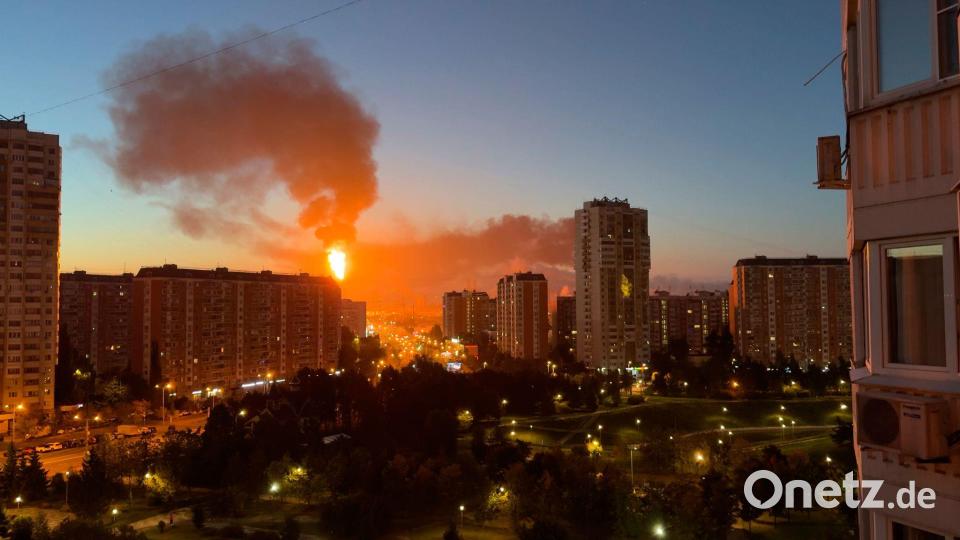 Moskau und die Region erlebten am letzten Wahltag am Sonntag laut Behörden die schwersten ukrainischen Drohnenangriffe seit Beginn des Angriffskriegs gegen die Ukraine. Bild: Uncredited/UGC/AP/dpa