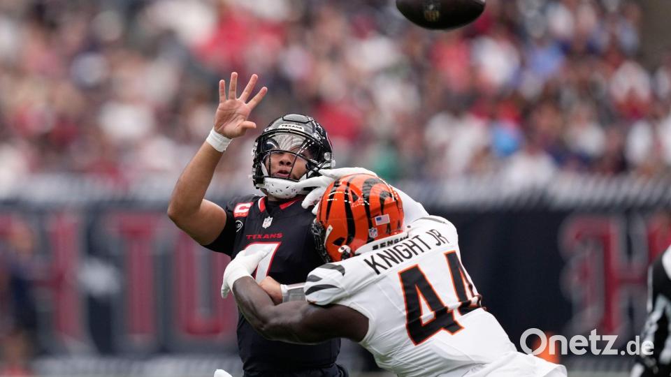 Die Texans-Offensive um C.J. Stroud kam gegen die Bengals nie ins Rollen. Bild: David J. Phillip/AP/dpa