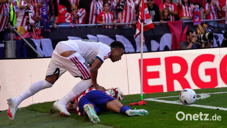 Machte bei Atlético keine gute Figur: Kylian Mbappé. Bild: Bernat Armangue/AP/dpa