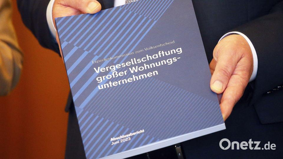 Nach dem Volksentscheid prüfte eine Expertenkommission die Verfassungskonformität einer Vergesellschaftung. (Archivbild) Bild: Wolfgang Kumm/dpa