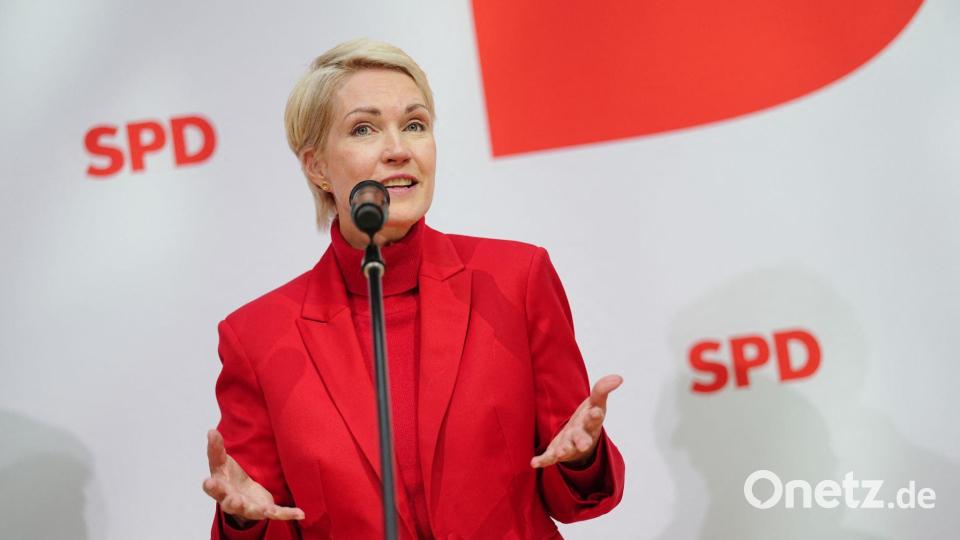 Schwesig will ihre Arbeit als Ministerpräsidentin in MV fortsetzen. Bild: Kay Nietfeld/dpa