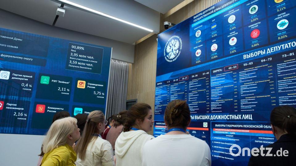 Bei der Wahl in Russland waren keine Überraschungen zu erwarten. Bild: Alexander Zemlianichenko/AP/dpa