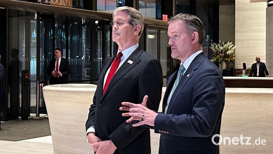 Die Gespräche fanden in der New Yorker Zentrale der Großbank JPMorgan Chase statt. Bild: Uncredited/AP/dpa