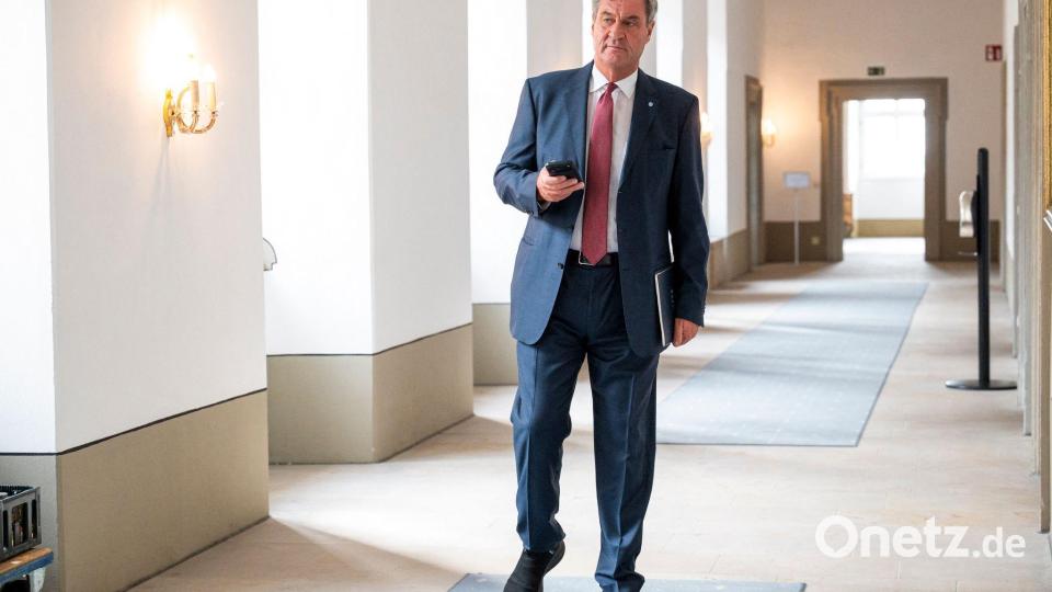 Markus Söder präsentiert Pläne und Forderungen für München und Berlin. Bild: Daniel Vogl/dpa