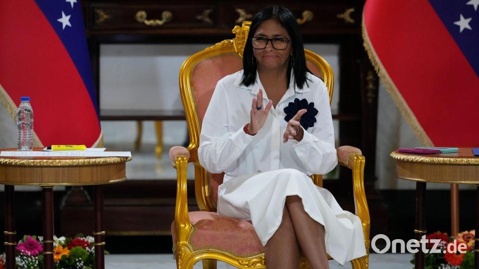 Die Rede der amtierenden Präsidentin von Venezuela, Delcy Rodriguez, vor der UN-Generaldebatte wird für Donnerstag erwartet. (Archivbild) Bild: Ariana Cubillos/AP/dpa