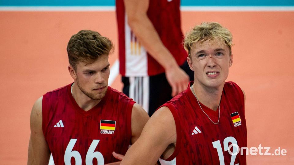 Gegen Polen chancenlos: die deutschen Volleyballer. (Archivbild) Bild: Julius Frick/dpa