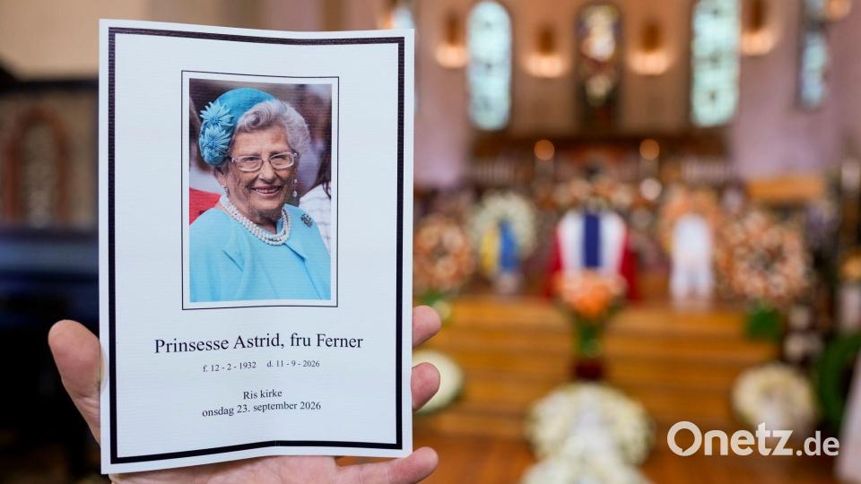 Die Trauerfeier für die ältere Schwester von König Harald V. fand in ihrer lokalen Kirche statt. Bild: Ole Berg-Rusten/NTB pool/dpa