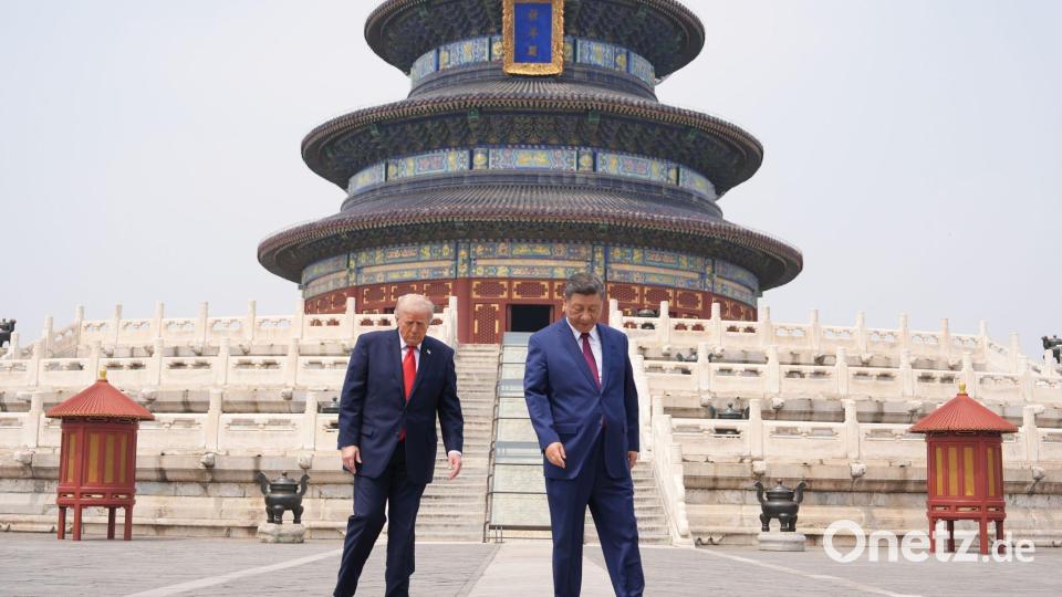 Xi brachte Trump an bedeutende Orte Pekings (Archivbild). Bild: Mark Schiefelbein/AP/dpa