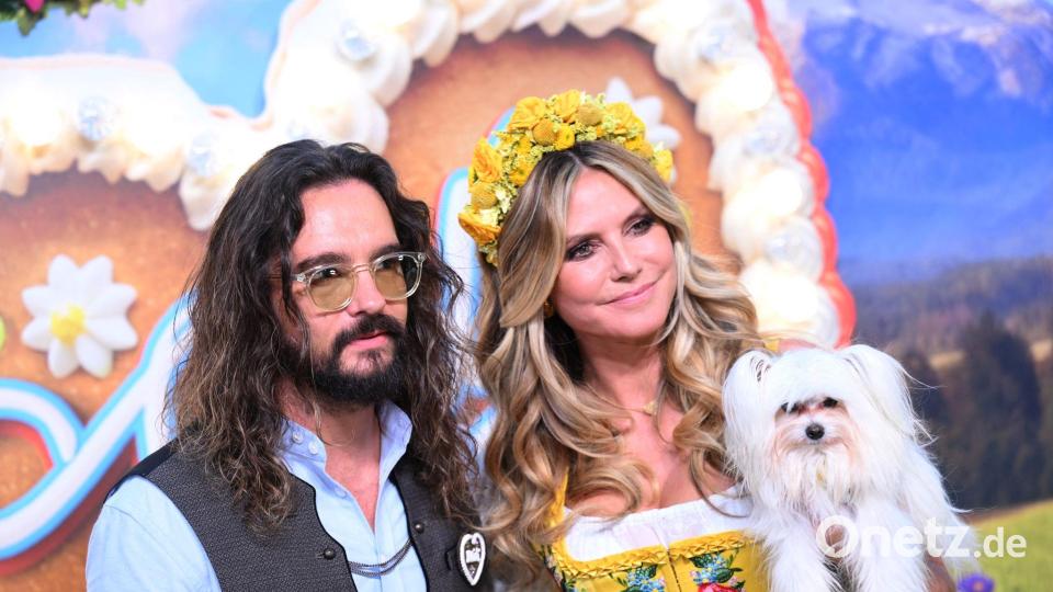 Ohne Bill, dafür mit Ehemann Tom feierte Heidi Klum im Hofbräuhaus. (Archivbild) Bild: Felix Hörhager/dpa
