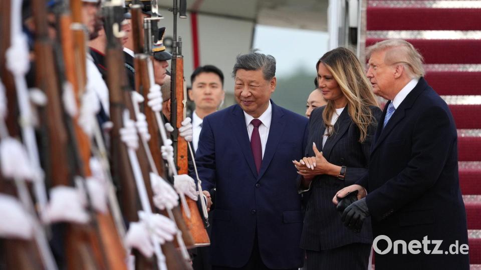 Xi landet zu Staatsbesuch in den USA. Bild: Alex Brandon/AP/dpa