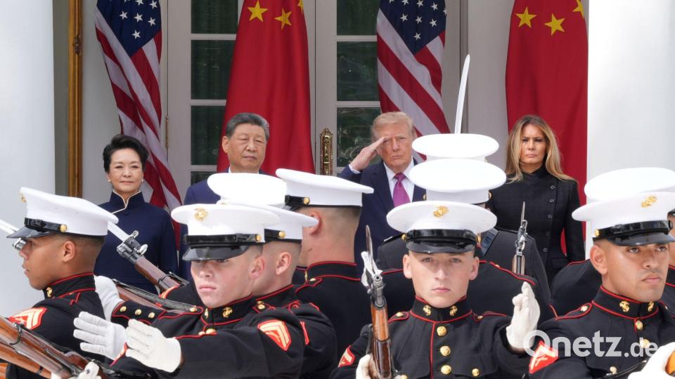 Washington: US-Präsident Trump und Chinas Präsident Xi im Weißen Haus Bild: Alex Brandon/AP/dpa