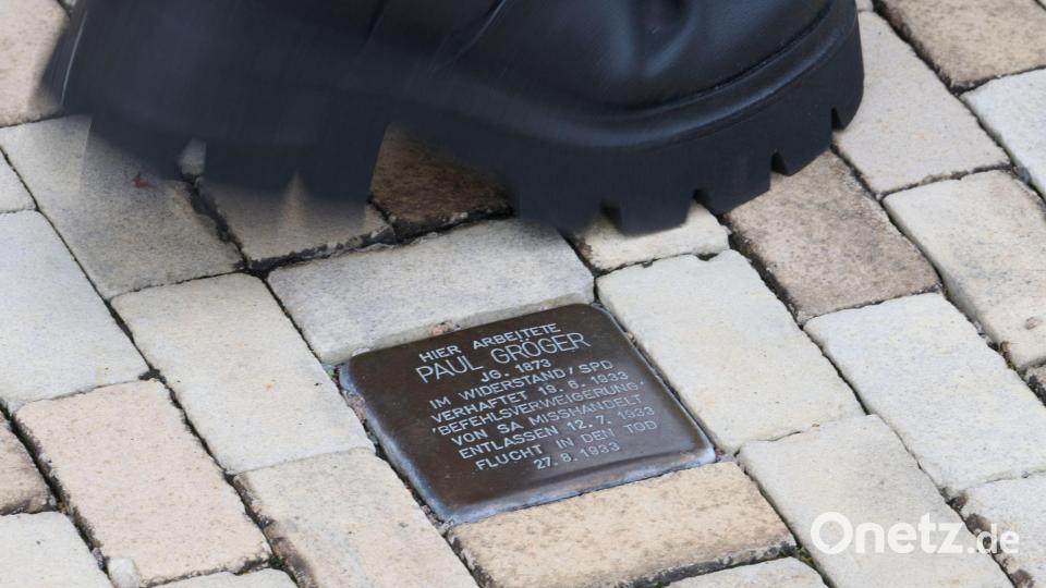 In Heidenau sollen künftig keine Stolpersteine mehr im öffentlichen Straßenraum verlegt werden. Bild: Robert Michael/dpa