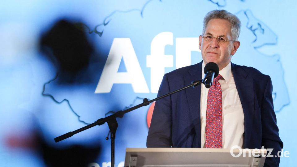 Der frühere Präsident des Bundesamtes für Verfassungsschutz, Hans-Georg Maaßen, hat als Redner bei etlichen AfD-Veranstaltungen gesprochen. (Archivbild) Bild: Christian Charisius/dpa