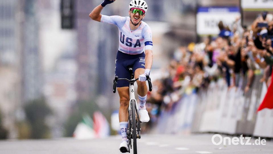 Brandon McNulty ist überraschend Weltmeister. Bild: Robin Van Lonkhuijsen/ANP/dpa