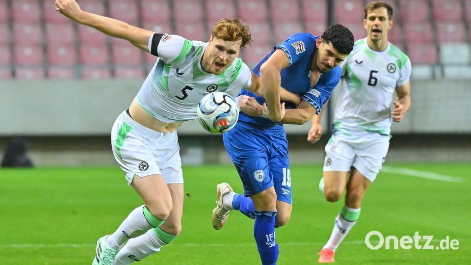 Das Spiel zwischen Irland und Israel in Ungarn war auch abseits des Platzes brisant. Bild: Zsolt Czegledi/MTI/AP/dpa