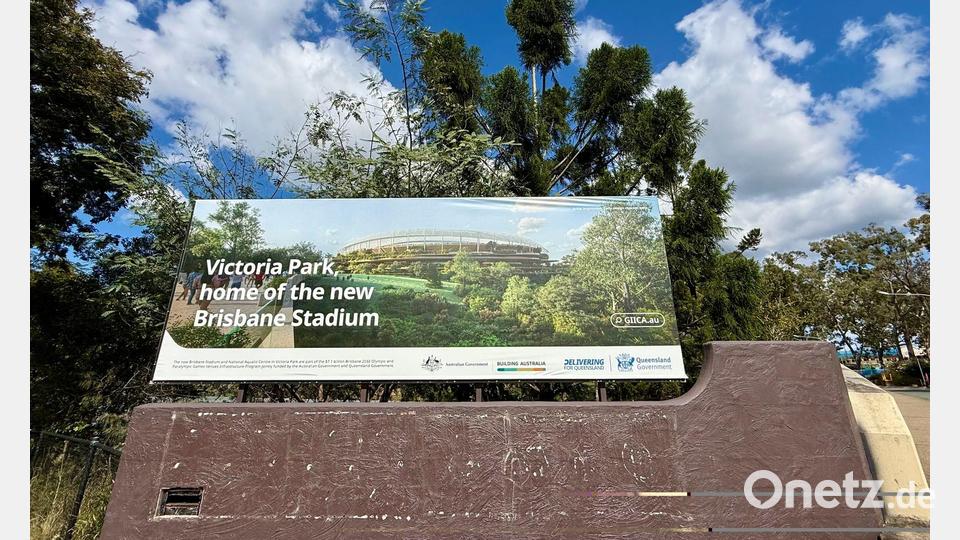 So soll das „Brisbane Stadium“ einmal aussehen. (Archivbild) Bild: Carola Frentzen/dpa