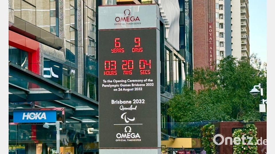 Countdown für Olympia 2032 - mitten in Brisbane. (Archivbild) Bild: Carola Frentzen/dpa