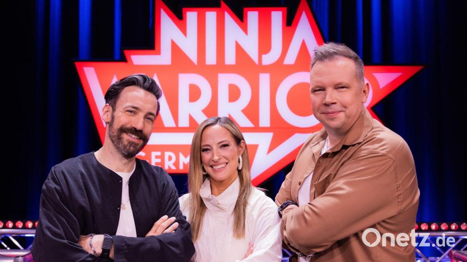 Das neue „Ninja Warrior Germany“-Team: Jan Köppen, Anna Fleischhauer und Wolff Fuss. Bild: A3508 Rolf Vennenbernd/dpa